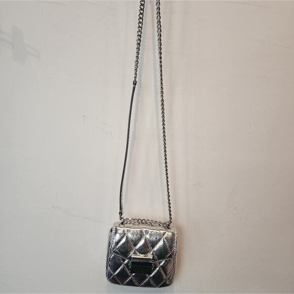 Kate Spade New Silver Crossbody Bag Lunar Light  Micro Purse Concerts Bag - Picture 13 of 13
